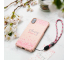 Husa Plastic Ringke Cherry Blossom + snur pentru Apple iPhone X, Roz, Blister 