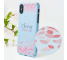 Husa Plastic Ringke Cherry Blossom + snur pentru Apple iPhone X, Bleu, Blister 