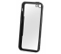 Husa TPU OEM Acrylic pentru Apple iPhone 5 / Apple iPhone 5s, Rosie - Neagra - Transparenta, Bulk 