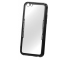 Husa TPU OEM Acrylic pentru Apple iPhone 7 / Apple iPhone 8, Rosie - Neagra - Transparenta, Bulk 