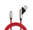 Cablu Date si Incarcare USB la MicroUSB Soultech Moveable Fast Platinum DK027K, 1 m, Rosu, Blister 