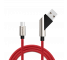Cablu Date si Incarcare USB la USB Type-C Soultech Platinum DK028K, 1 m, Rosu, Blister 