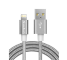 Cablu Date si Incarcare USB la Lightning Soultech Metal Rope DK035G, 1 m, Gri, Blister 