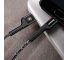 Cablu Date si Incarcare USB la USB Type-C Baseus Weave, 1.5 m, Negru, Blister 