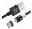 Cablu Incarcare USB la USB Type-C Floveme Magnetic, 1 m, Negru, Blister 