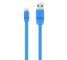 Cablu Date si Incarcare USB la Lightning Remax Full Speed, 1 m, Albastru, Blister 