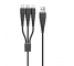 Cablu Date si Incarcare USB la Lightning - USB la MicroUSB - USB la USB Type-C DEVIA, 1.2 m, Negru, Blister 
