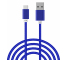 Cablu Date si Incarcare USB la USB Type-C OEM, 1.5 m, Albastru, Bulk 