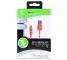 Cablu Date si Incarcare USB la Lightning Gecko Smart Led, 1.2 m, Roz, Blister GG100107 