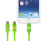 Cablu Date si Incarcare USB la Lightning Gecko Smart Led, 1.2 m, Verde, Blister GG100106 