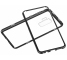 Husa Aluminiu OEM Magnetic Frame Hybrid cu spate din sticla pentru Samsung Galaxy S9+ G965, Neagra, Bulk 