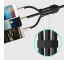 Cablu Date si Incarcare USB la Lightning - USB la MicroUSB - USB la USB Type-C Totu Design Rhombus, 1.5 m, Negru, Blister 