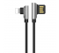 Cablu Date si Incarcare USB la Lightning HOCO U42 L Shape, 1.2 m, Negru