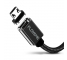Cablu Incarcare USB la MicroUSB Floveme Magnetic, 3A, 1 m, Negru