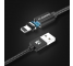Cablu Date si Incarcare USB la Lightning Floveme Magnetic, 3A, 1 m, Negru, Blister 