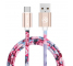 Cablu Date si Incarcare USB la USB Type-C Tellur Graffiti, 1 m, Multicolor, Bulk TLL155312 