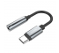 Adaptor Audio USB Type-C la 3.5 mm Rock RCB0666, 0.12 m, Negru Gri, Blister 