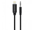 Cablu Audio Lightning la 3.5 mm Yaomaisi Q18, 1 m, Negru, Blister