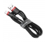 Cablu Date si Incarcare USB-A - Lightning Baseus Cafule, 15W, 2m, Rosu CALKLF-C19