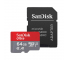 Card Memorie microSDXC SanDisk Ultra, 64Gb, Clasa 10 / UHS-1 U1, Cu Adaptor SDSQUAR-064G-GN6MA 
