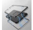 Husa Aluminiu WZK Magnetic Frame Hybrid cu spate din sticla pentru Apple iPhone X / Apple iPhone XS, Neagra, Blister