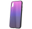 Husa TPU OEM Aurora cu spate din sticla pentru Samsung Galaxy S8 G950, Neagra - Roz, Bulk 