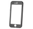 Husa Aluminiu OEM cu protectie full din sticla securizata pentru Apple iPhone 6 / Apple iPhone 6s, Neagra, Bulk 