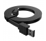 Cablu Date si Incarcare USB la USB Type-C DEVIA Flat, 1 m, Negru, Blister 