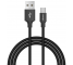 Cablu Date si Incarcare USB la USB Type-C DEVIA Pheez, 2 m, Negru, Blister 