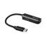 Adaptor Audio USB Type-C la 3.5 mm DEVIA Smart, port incarcare USB Type-C, Negru, Blister
