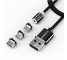 Cablu Incarcare USB la Lightning - USB la MicroUSB - USB la USB Type-C Floveme, 1 m, Negru, Bulk 