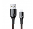 Cablu Date si Incarcare USB la Lightning Baseus C-Shaped Light, CALCD-01, Intelligent Power-Off, 1 m, Negru, Blister 