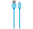 Cablu Date si Incarcare USB la Lightning OEM Woven, 1 m, Albastru, Bulk 