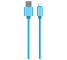 Cablu Date si Incarcare USB la MicroUSB OEM Woven, 1 m, Albastru, Bulk 