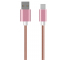 Cablu Date si Incarcare USB la USB Type-C OEM Metalic, 1 m, Roz, Bulk 