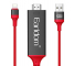 Cablu Audio si Video HDMI la Lightning - USB La HDMI Earldom ET-W5, 2 m, Rosu, Blister 