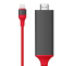 Cablu Audio si Video HDMI la USB Type-C Earldom ET-WS8, 2 m, Rosu, Blister 