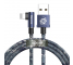 Cablu Incarcare USB la Lightning Baseus Camouflage Mobile Game Elbow, 1 m, Albastru, Blister CALMC-A03 