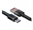 Cablu Date si Incarcare USB la USB Type-C Baseus Cafule HW Quick Charging, 1 m, Gri