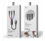 Cablu Incarcare USB - Lightning / USB Type-C / MicroUSB Totu Design 3in1, 0.38 m, Negru