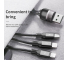 Cablu Date si Incarcare USB la Lightning - USB la MicroUSB - USB la USB Type-C Joyroom S-M401, 3 in 1, 3.5A, 1.2 m, Negru, Blister 