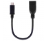 Adaptor OTG USB la USB Type-C OEM, 0.2 m, Negru