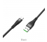 Cablu Incarcare USB la USB Type-C HOCO U53, Flash 5A, 1.2 m, Negru