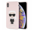 Husa TPU Karl Lagerfeld Ikonik Full Body pentru Apple iPhone XS Max, Roz, Blister KLHCI65SLFKPI 