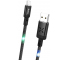 Cablu Date si Incarcare USB la MicroUSB HOCO U63 Spirit, cu LED-uri, 2.4A, 1.2 m, Negru, Blister 