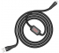 Cablu Date si Incarcare USB la MicroUSB HOCO S4, Afisaj led, 2.4A, 1.2 m, Negru, Blister 