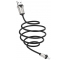 Cablu Date si Incarcare USB la Lightning HOCO U67 Soft Silicone, 2.4A, 1.2 m, Negru, Blister 