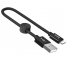 Cablu Date si Incarcare USB la Lightning HOCO X35 Premium, 2.4A, 0.25 m, Negru, Blister 