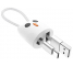 Cablu Date si Incarcare USB la USB Type-C HOCO KX2 Kikibelief, Breloc, 2.4A, 0.24 m, Alb, Blister