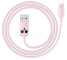 Cablu Date si Incarcare USB la Lightning HOCO KX1 Kikibelief Owl, 2.4A, 1 m, Roz, Blister 